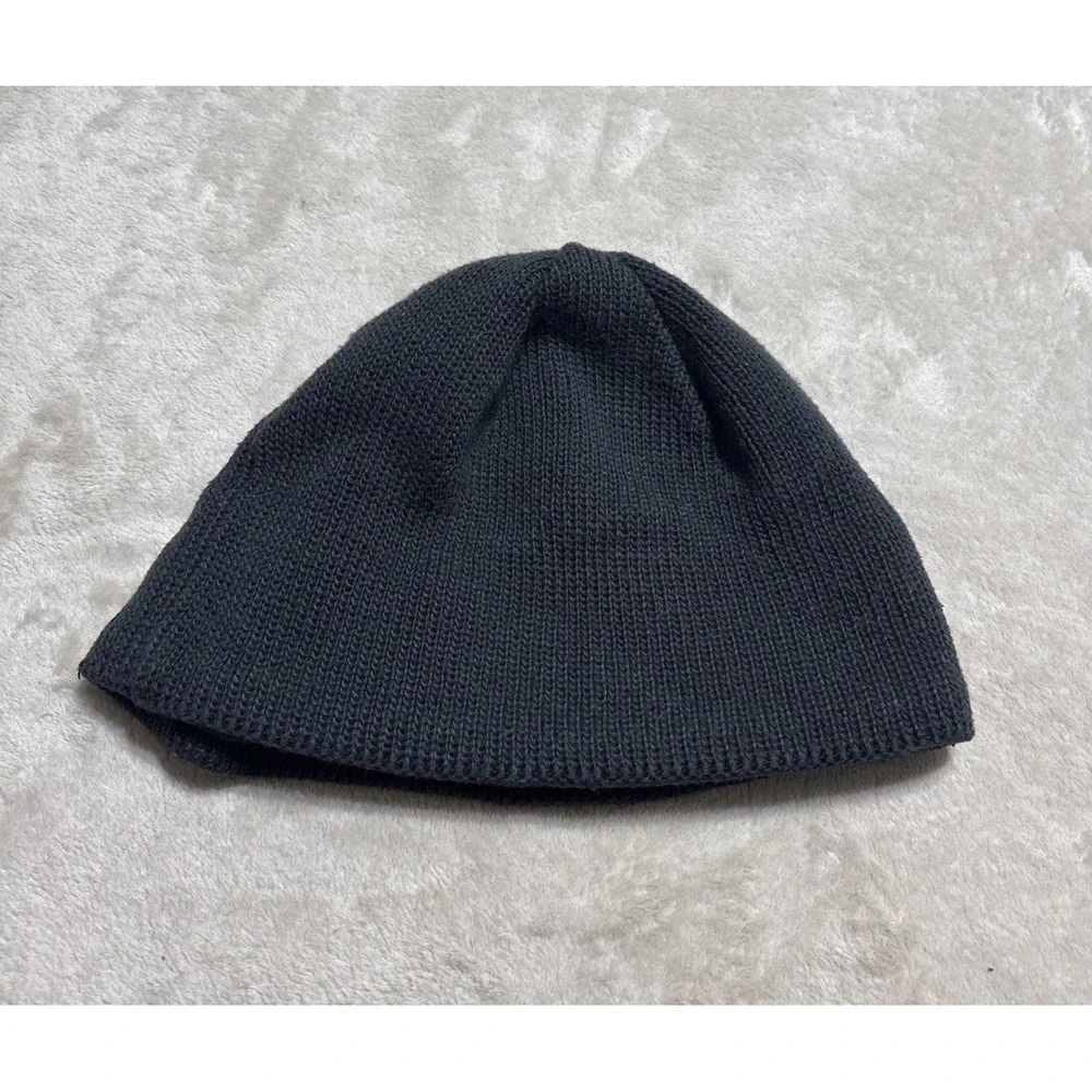 The North Face Unisex Gray Beanie Hat Cap One Size Ribbed Knit